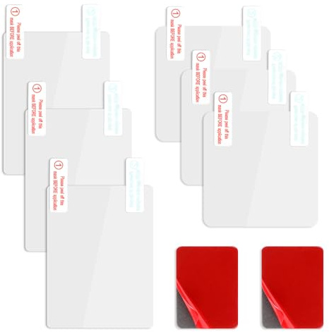 8PCS Electrostatic Film for Dash Cam, Double-Sided Adhesive Sticker Shield for Windshields Adhesive Clear Dash Cam Sticky Pads for Suction Cup Mounting