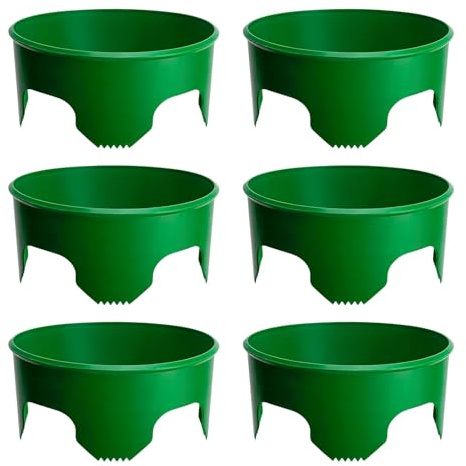 Anelli per piantare il giardino, confezione da 6 anelli rotondi per bordi da giardino, ideali per patio, prato, frutteto, aiuole, aiuole, supporto per la crescita delle piante durevole