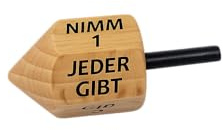 STUWU Holzkreisel „Nimm-Gib“ – Massivholz – Made in Germany – Sammler- & Geschicklichkeitsartikel ab 14 Jahren