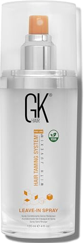 GK HAIR Vegan Leave In Conditioner Spray – Lightweight Detangler Spray For Frizz Control & Heat Protectant for All Hair Types, 120ml