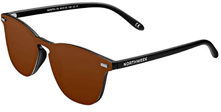 NORTHWEEK Unisex-Erwachsene Wall Phantom Arica Sonnenbrille, Orange (Ambar), 140.0