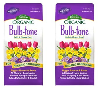 Espoma Organic Bulb-Tone 3-5-3 Natural & Organic Fertilizer and Plant Food for All Spring and Fall Bulbs. 4 lb. Bag. Use for Planting & Feeding to Promote Vibrant Blooms - Pack of 2