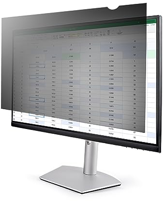 StarTech.com Monitor Privacy Screen for 24 inch PC Display - Computer Screen Security Filter - Blue Light Reducing Screen Protector Film - 16:9 Widescreen - Matte/Glossy - +/-30 Degree (PRIVSCNMON24)