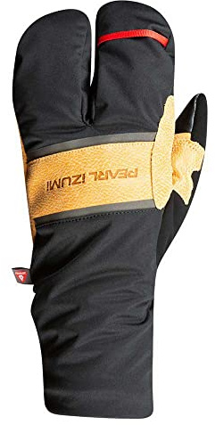 PEARL IZUMI Unisex Gel Gloves, Insulated Cycling Glove, Palm Padding & Touchscreen Compatible, AmFIB Lobster, Black, Medium