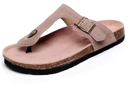 Asifn Uomo Zoccoli BambinoCiabatte Sandali Donna Sughero Pantofole Pantaloncini Spiaggia Leggero Supporto Morbida Suola Piatta Zoccoli Marchio（Marrone,36/37 EU,38 Taglia del Marchio