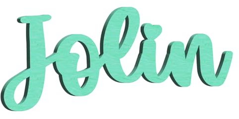 Schriftzüge mit Namen oder Sprüchen - Naturholz Dekoaccessoire Türdekoration (10 cm, Birke Multiplex-mint)