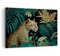 Wandbilder Dekoration Wohnzimmer Leopard Dschungel Tropisch Bilder auf Leinwand 120x80cm Leinwandbild Schlafzimmer Küche Deko Wand Kunstdruck Art Groß XXL Wanddeko Bild Wall Decor Canvas AA120x80-5720