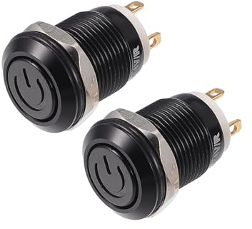 QUARKZMAN 2 Pz 0.47 Interruttore Pulsante Universale per Auto con Luce Rossa Autobloccante