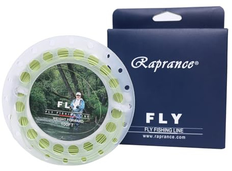 Floating Fly Fishing Line with 2 Welded Loops, Weight Forward Floating Fly Line, 100FT，4F Freshwater Saltwater Fly Fishing Line(Moss Green)