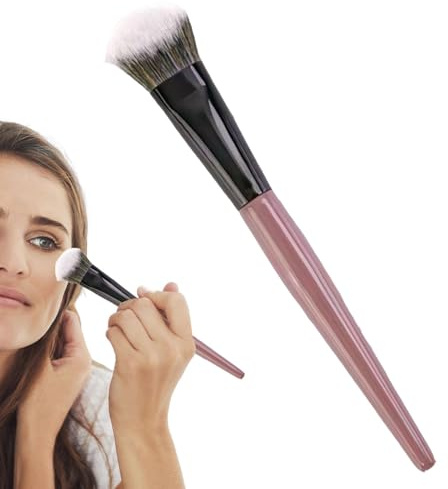Zuasdvnk Blush Brush per le per il trucco, pennello blush, Pespa con contorno di crema di setole morbide, Miscelazione cosmetica, strumento di trucco per il viso portatile per donne