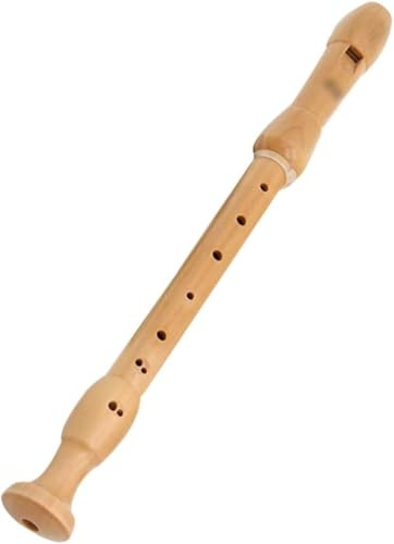 Baroque F Key Alto Recorder, Maple Wood 3-Piece German Recorder, Smooth Mouthpiece Wind Instrument for Musicians, with Cleaning Stick & Storage Bag