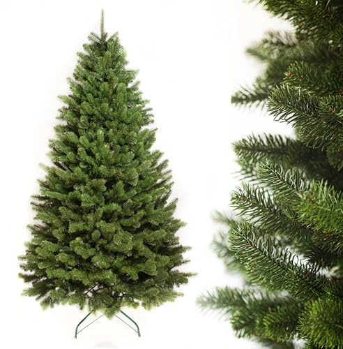 Evergreen Tree® Weihnachtsbaum Künstlich 210 cm | Premium 100% Spritzguss Weihnachtsbaum, Naturgetreu Zweige - Made in EU - Artificial Christmas Tree