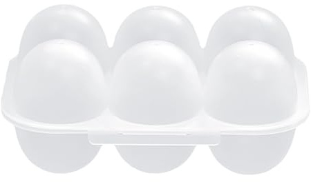 Juego de 6 cajas de conservación de huevos, material transparente y resistente, resistente a los golpes y al polvo, tapa para un almacenamiento seguro, ideal para uso doméstico
