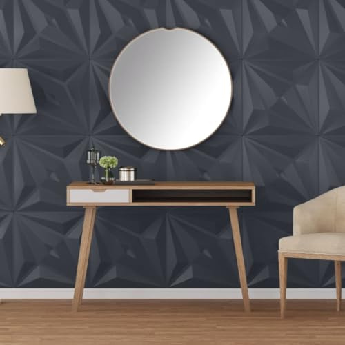 Lot de 24 panneaux de plafond - Panneaux muraux rembourrés - Gris - 50 x 50 cm - XPS 6 m² - Étoile - Revêtement mural pour une sensation chaleureuse et rustique