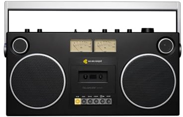 WeAreRewind Curtis Tragbarer Kassettenspieler mit Bluetooth schwarz (GB-001)