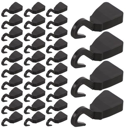 GRIRIW 100 Piezas Gancho de Plana para Coche de Ganchos de Plástico Elástico para Actividades al Aire Camping y Viajes