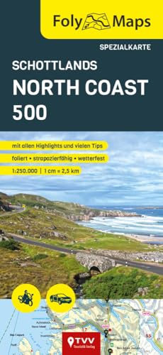 FolyMaps Karte Schottlands North Coast 500: Spezialkarte 1:250 000