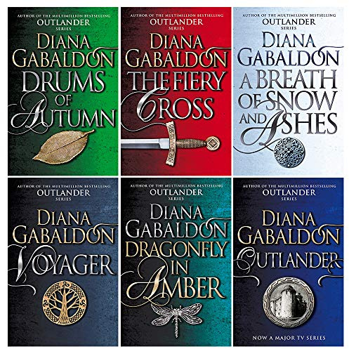 Outlander Series Collection 6 böcker set av Diana Gabaldon (Outlander, Dragonfly In Amber, Voyager, trummor Of Hösten, The Fiery Cross, A Breath Of Snow And Ashes)