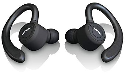 Lenco EPB-460 Bluetooth-hörlurar – äkta trådlösa in-ear hörlurar med laddningsfodral 1 800 mAh – 6 timmars speltid – IPX5 vattentäta – Bluetooth V.5 – sporthörlurar