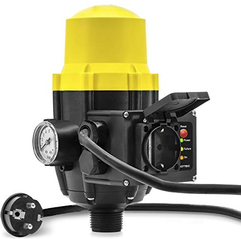 TROTEC Elektronischer Druckschalter TDP DSP – Pumpensteuerung Druckwächter – für Wasserpumpen, Hauswasserwerk, Gartenpumpen max. 10 bar, mit Kabel und Stecker