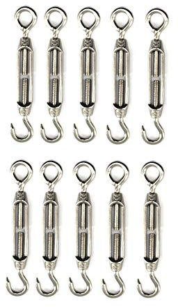 Tenditore Faspiroty M4 10 pezzi in acciaio inox 304 regolabile gancio e occhio set resistente