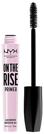 NYX Professional Makeup On The Rise Lash Booster, Kann über oder als Primer unter der Mascara angewendet werden, Pusht und verlängert die Wimpern, Mit Rizinusöl, Vegane Formel, Grau, 10 ml