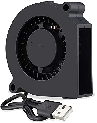 GDSTIME 2 Stück 60mm Gebläse Lüfter USB 60mm x 15mm Radiallüfter 5V 60x15mm Turbinen Turbo Gebläse Mit 3 Einstellbare Geschwindigkeiten für PC TV Box Konsole Router Netzteils Kühlung