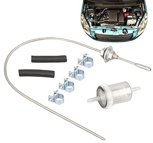 delr Support d'huile | Kit tube vertical profil bas résistant à la , 1 extracteur d'huile à tête droite, 1 filtre à huile normale et 4 tubes mini-fiches
