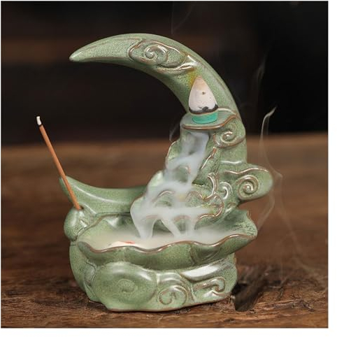 Porte-Bâton D'encens Four créatif se transforme en Petit Poisson, encens à Reflux, brûleur d'encens à Reflux en Bois de Santal, encens d'intérieur for Yoga Porte-Encens pour Bâtons (Color : B)
