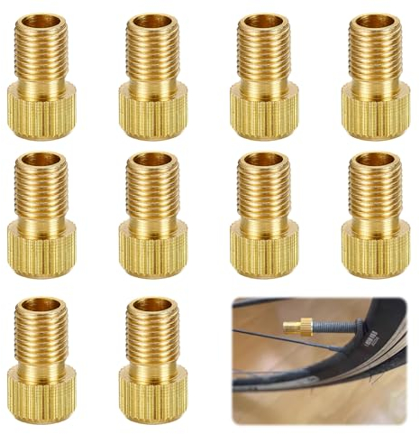 10 Stück Fahrrad Ventil Adapter,Fahrradventil Adapter Französisches Ventil Adapter,Adapter Französisches Ventil SV auf AV,Autoventil Adapter,Ventil Adapter Fahrradreifen Fahrradventil auf Autoventil