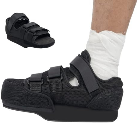 GHORTHOUD Zapato postoperatorio con puntera cerrada, botas médicas para caminar con puntera rota, soporte ortopédico para postjuanetes, soporte quirúrgico de dedo en martillo (M)