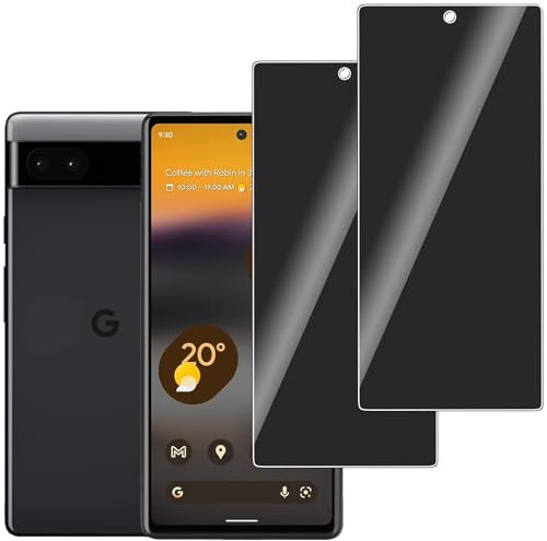LERINNA 2 Stück für Panzerglas Privatbildschirm für Google Pixel 6A, Anti-Spy,9H Härte temperglas, Anti-Kratzen, Sichtschutz Schutzfolie für Google Pixel 6A