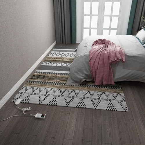 ZPBLWT Tapis Chauffant électrique en Graphène, Coussin Chauffant pour Tapis de Salle de Bain, Protection Contre la Surchauffe, Chauffage au Sol d'intérieur pour Bureau et Salon à la mais