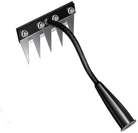 WOMGF Outils de Desherbage 5 Dents Désherbeur Manuel Rateau de Jardin