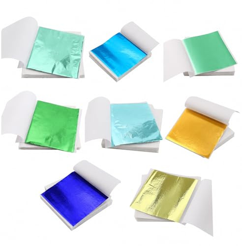 WakiHong 400 Hojas Pan de Oro Imitación Hojas Papel Dorado Imitación Oro