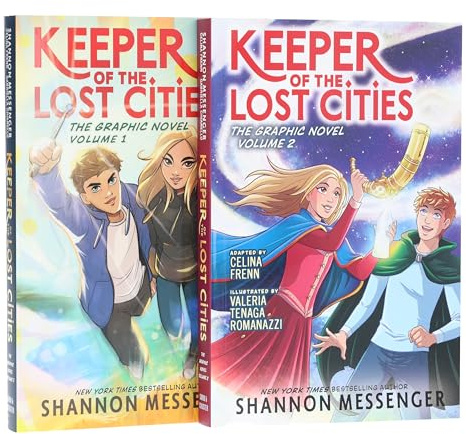 Keeper of the Lost Cities Series by Shannon Messenger 2 Books Graphic Novels Set (Keeper of the Lost Cities: The Graphic Novel Volume 1 & 2)