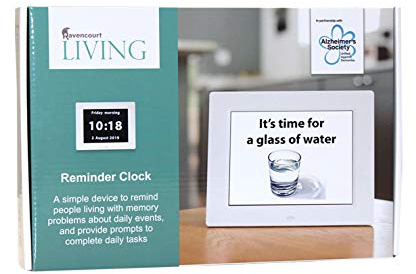 Ravencourt Living Rosebud White Reminder Clock ¦ Easy To Read 8 Display ¦ Mains-Powered ¦ Add Reminders For All Events ¦ For The Eldelerly Or Dementia Sufferers ¦ REMC001W