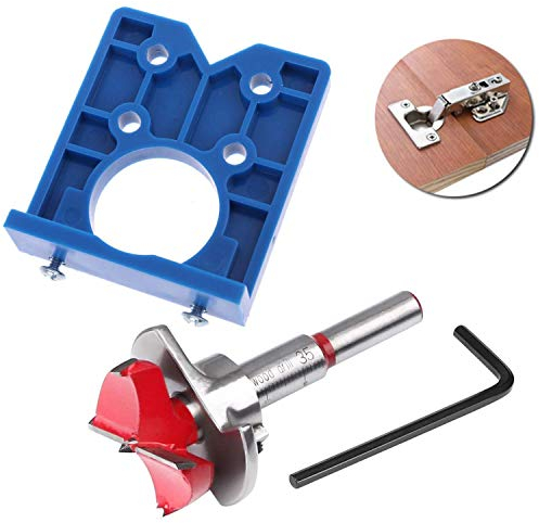 Verdecktes Scharnier Boring Jig Forstner Bit Bohrbuchse Sets 35mm Forstner Bit und Scharnierbohrer Scharnier Jig Bohrer Guide für Schrankscharniere Montageplatten