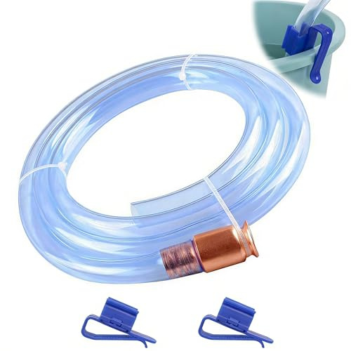3/4 Gas Siphon Hose, Shaker Siphon for Gasoline/Fuel/Water Transfer, Safety Self Priming Hose 6ft
