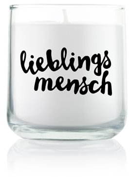 FEEL GOOD CANDLE - Scented candle in glass - candle with motif as a gift for women and for decoration (favourite person, coconut - vanilla)