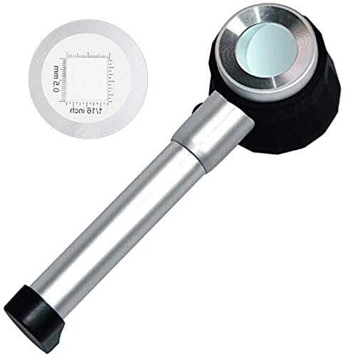 Handheld 10X 30X Magnifier Loupe ruler Magnifying Glass with LED Light Scale Magnifying Jewelry Loupe