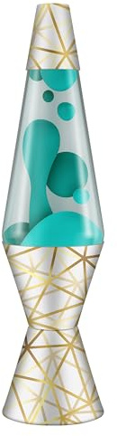 LAVA Lamp - 14.5- The Original Motion Lamp - Blue Lava and Clear Liquid with Geometric Base - Item 2457