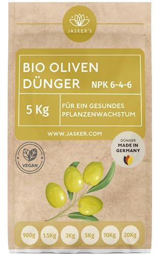 Bio Olivenbaum Dünger 5 Kg Langzeitdünger - 100% organischer Dünger für Olivenbaum - Mediterraner Dünger für Olivenbaum im Garten & Kübel - Olivenbaumdünger - Oliven Dünger
