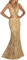 Dasongff Robe de Soirée pour Femmes - Col V Profond, Paillettes Dorées, Sans Manches, Longue, Moulante - Robe de Bal, Fête et Cocktail