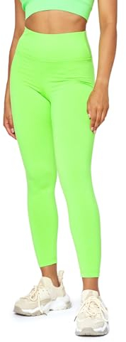 Bellivalini Leggings Damen High Waist Neon Lange 80er Jahre Sport Party Gym Tanz BLV50-295 (Neon Grün, XL)