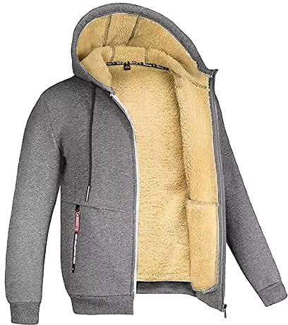 Giacche Estive Uomo Casual da Moto Invernale - Felpa con Cappuccio E Zip nelle Tasche - Completo Tuta da Ginnastica 3 Pezzi - Cappotto Invernale in Lana - Pantaloni Felpa