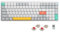 nuphy Air96 V2 Teclado Mecánico QMK/Via, 96% Teclado Inalámbrico de Bajo Perfil, Bluetooth 5.1, 2.4GHz y Conexión por Cable, Compatible con Sistemas Windows y Mac OS - Ionic White Red
