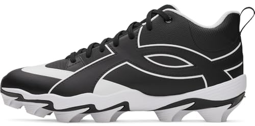 Under Armour Men's Leadoff Icon Mid Baseball Cleats, 001 Black, 11.5