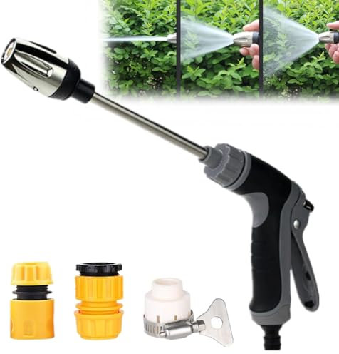 Waterblitz Pressure Washer, Waterblitz High Pressure Hose Nozzle, Power Cleaner Washer Gun for Every Garden Hose, with 360° Rotating for Three Spray Modes (1pcs)