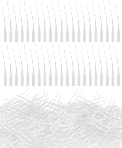 SCJJZ 200 pcs Micro Puntas de Pegamento Micropuntas de Extensión de Pegamento,Aplicador de Puntas de Pegamento de Plástico,Puntas de Botella de Pegamento﻿,para Dispensadores de Adhesivo,Laboratorio